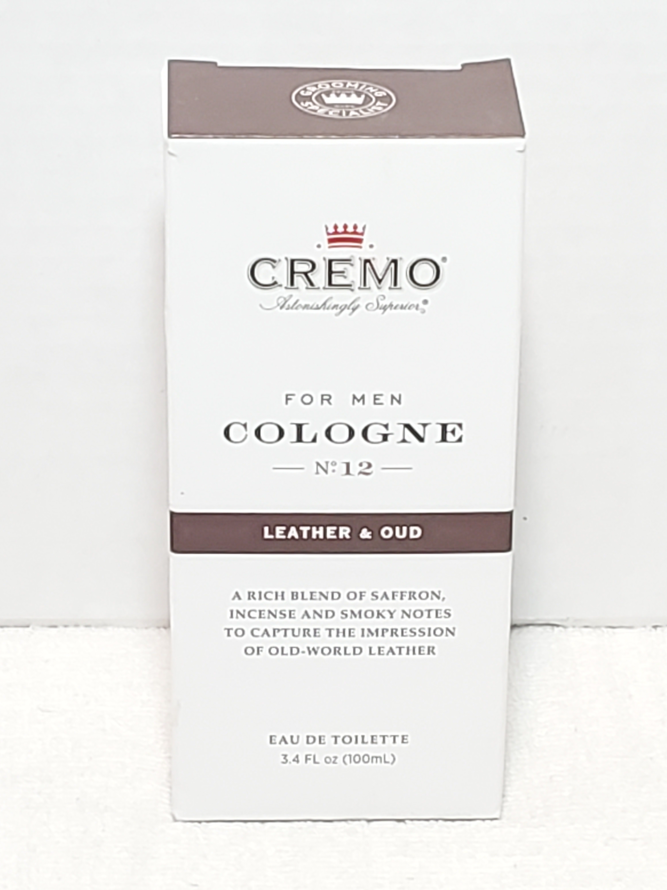Cremo For Men Cologne Leather & Oud 3.4 Oz / 100ml Eau De Toilette Spray New